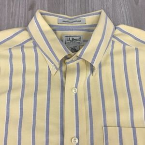 L.L. Bean WRINKLE RESISTANT Men's Button Front Shirt Size: 16-32 Long‎ Sleeve
